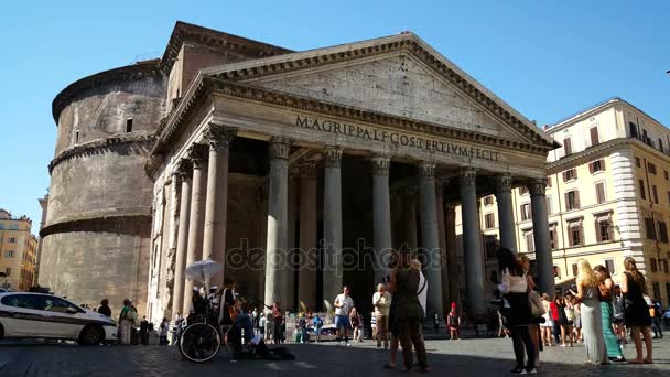 Edificio del Panteón en Roma — Vídeos de Stock