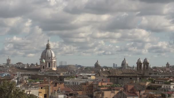 Blick auf Rom vom Pincio-Platz, — Stockvideo