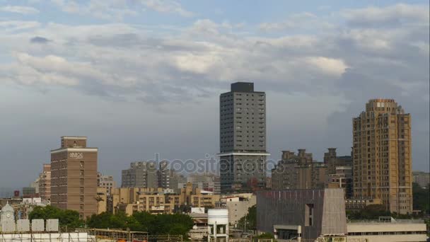 Skyline van Hsinchu, time-lapse — Stockvideo