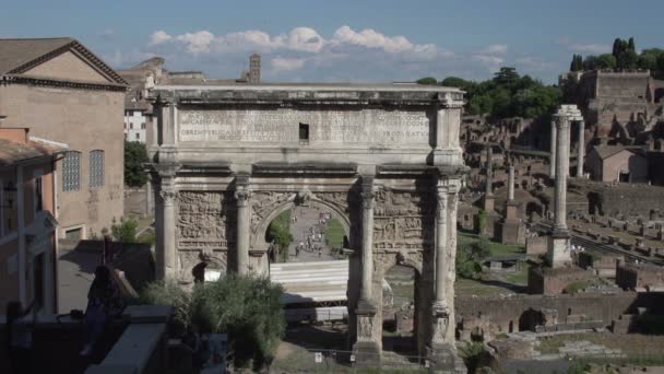 Starożytne forum Romanum — Wideo stockowe