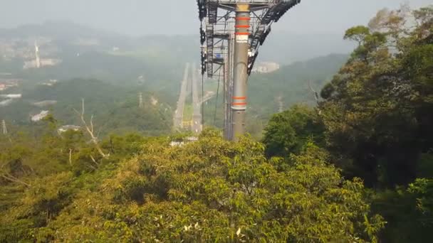 Ropeway Cabin Taipei — Stock Video