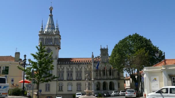 Sintra місто з романтичною будинків — стокове відео