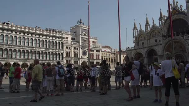 Gente en Piazza San Marco — Vídeos de Stock
