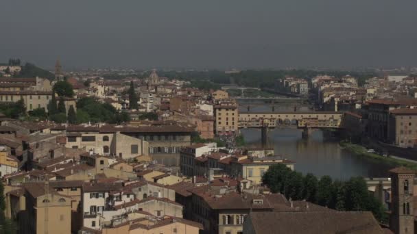 Skyline van Florence uit Piazalle Michelangelo — Stockvideo