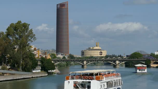 Vista sobre o canal Alfonso XIII — Vídeo de Stock