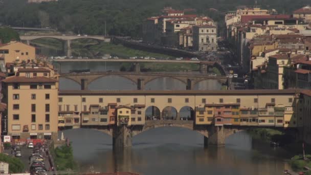 Ancient Ponte Vecchio — Stockvideo