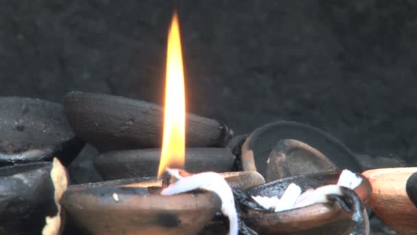 Yanan Mum Yakın Görüntüleri Kadar — Stok video