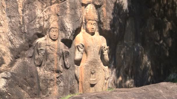 Estatua del rey Parakramabahu — Vídeo de stock