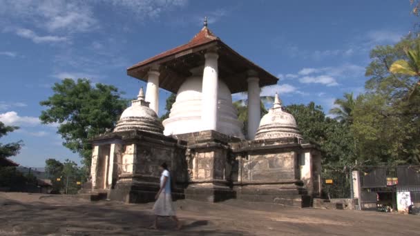 Beelden Van Dagoba Sri Lanka — Stockvideo