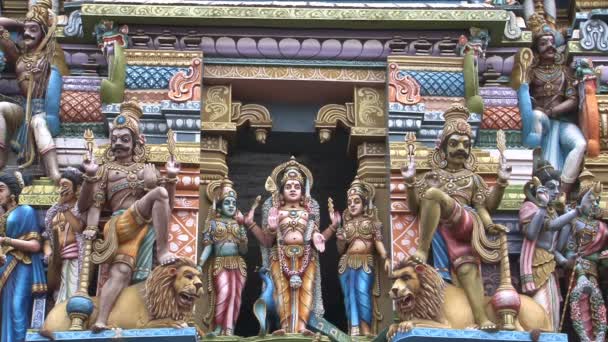 Древний индуистский храм — стоковое видео