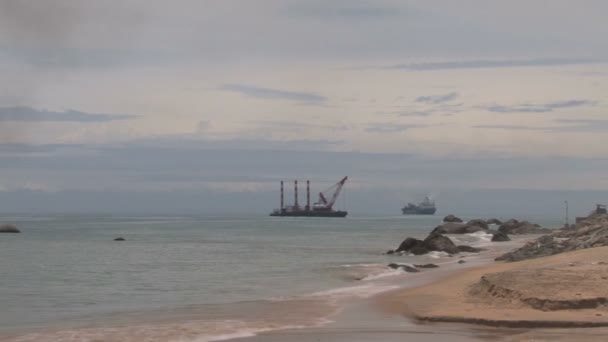 海岸線のコロンボ スリランカ — ストック動画