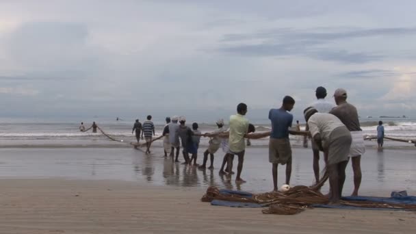 Vista sull'acqua del porto di Mirissa — Video Stock