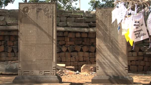 Túmulos Templo Sri Lanka — Vídeo de Stock