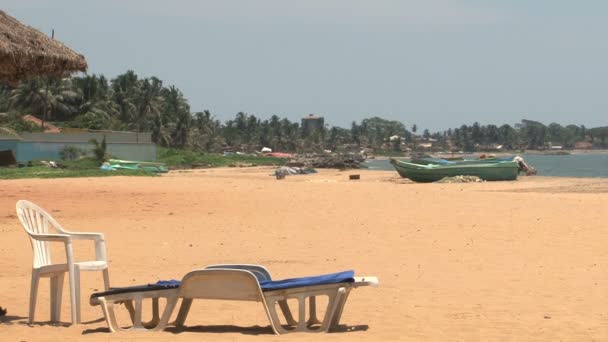 Playa soleada en Sri Lanka — Vídeo de stock