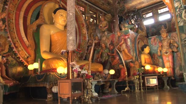 Buddhistického chrám Gangarama — Stock video