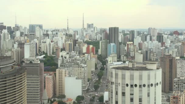 Sao paulo, panorama der skyline — Stockvideo