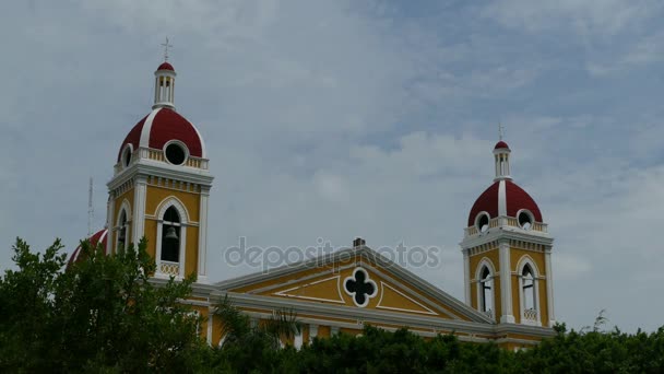 大教堂的格拉纳达，尼加拉瓜 — 图库视频影像