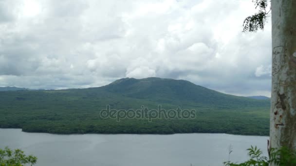 Vista sobre el lago Masaya — Vídeo de stock