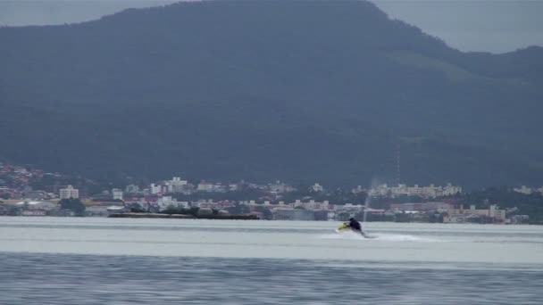 Filmagem Florianópolis Skyline Avenida Beira Mar — Vídeo de Stock
