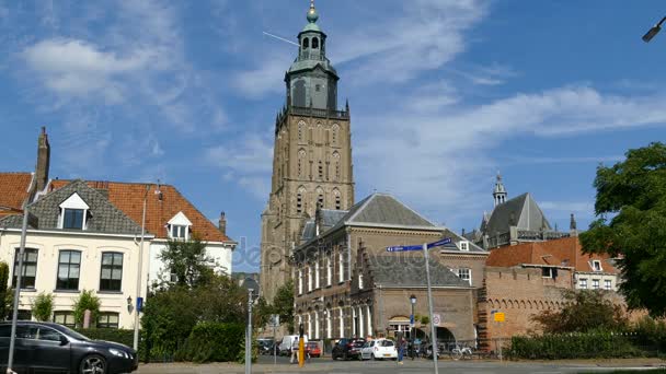Walburgis 教堂在 Zutphen — 图库视频影像