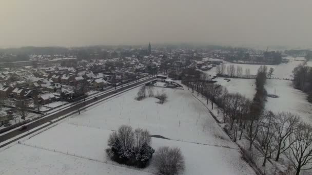 Paisaje invierno holandés — Vídeo de stock