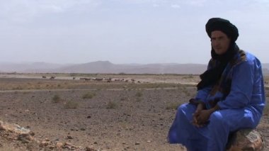 Göçebe adam peyzaj