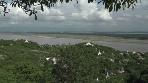 Pagode in zak, myanmar — Stockvideo