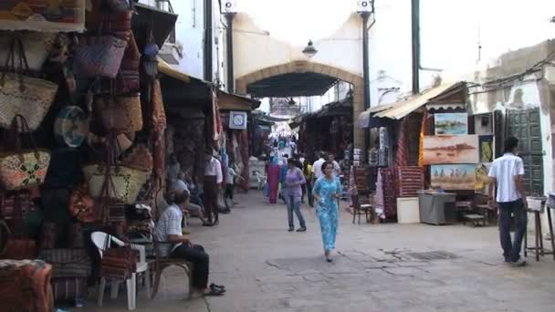 Medina trh v Maroku — Stock video
