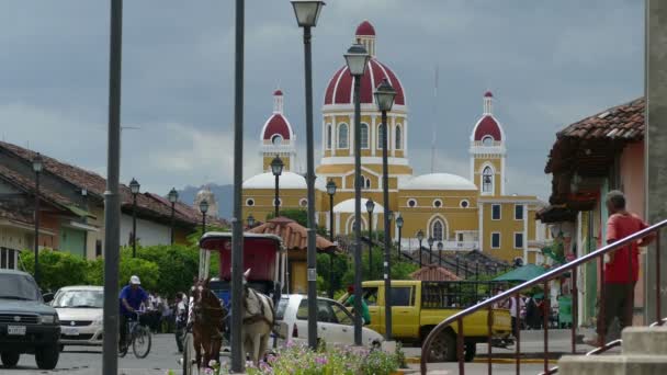 Granada, Nikaragua Katedrali — Stok video
