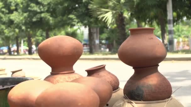 Mandalay Street Scene Pottery Close — Stock Video