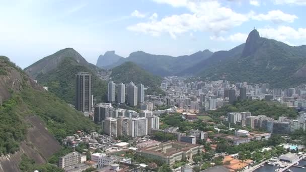Rio, Overview city, Favela — Stock Video