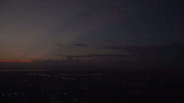 Puesta de sol desde Mandalay Hill — Vídeo de stock