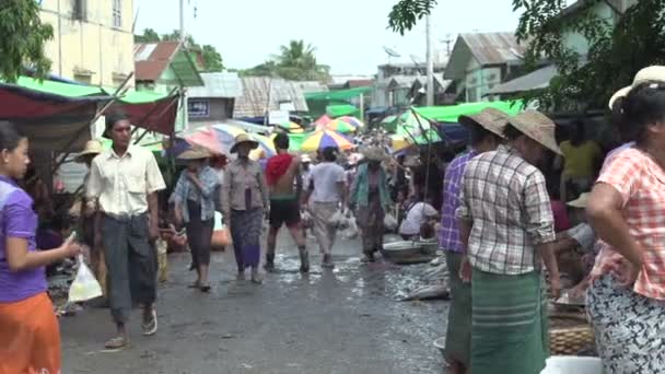 Marché de rue asiatique — Video