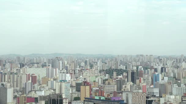Сан-Паулу, панорама горизонта — стоковое видео