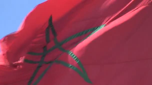 Flag of Morocco, full screen — Stock Video