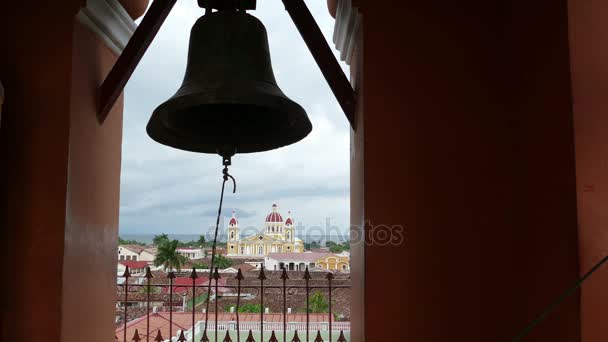 Silhouette of Church bell — Stock Video