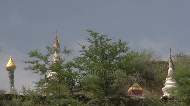 Temple complex on mountain — Stock Video