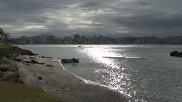 Materiał Filmowy Florianópolis Skyline Alei Beira Mar — Wideo stockowe