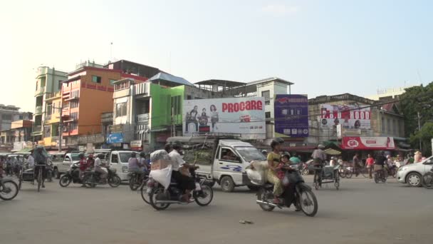 Mandalay, escena caótica del tráfico — Vídeos de Stock