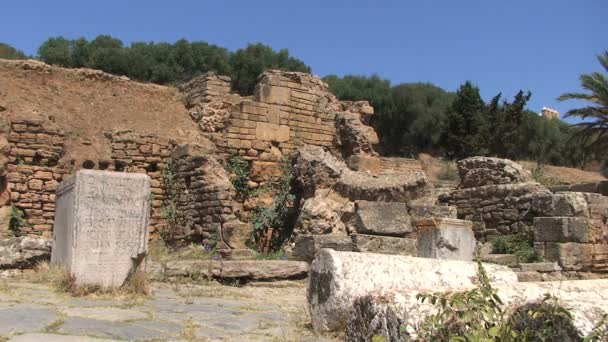 Antike chella-nekropole — Stockvideo