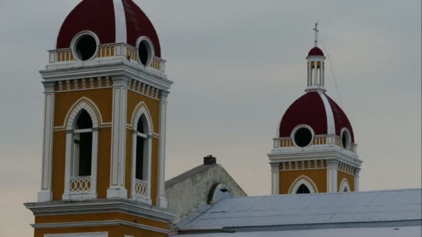 Katedralen i Granada Nicaragua — Stockvideo