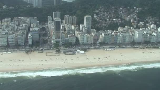 Copacabana beach in Rio — Stock Video