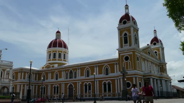 大教堂的格拉纳达，尼加拉瓜 — 图库视频影像