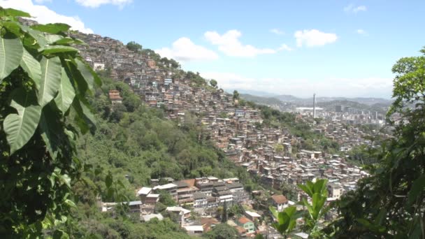 Rio, Visão geral da cidade, Favela — Vídeo de Stock