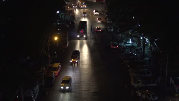 Yangon cidade à noite — Vídeo de Stock