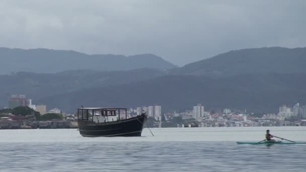 Záběry Florianopolis Panorama Beira Mar Avenue — Stock video