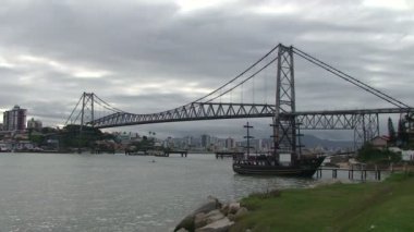 Florianopolis, Hercilio Luz Köprüsü, manzarası görüntüleri