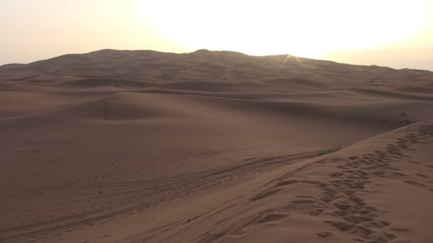 Erg Chebbi sunrise — Stok video