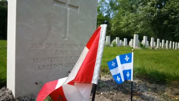 Canadian War Cemetery in Holten — Stock Video