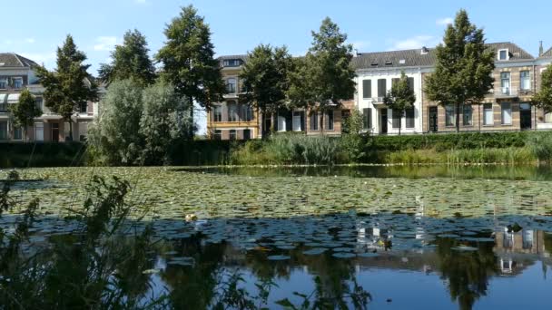 Gran canal en Zutphen — Vídeos de Stock